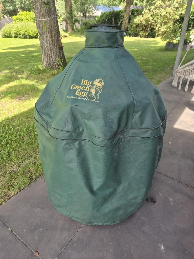 Big Green Egg medium incl. onderstel en zijtafels, Tuin en Terras, Ophalen, Gebruikt, Big Green Egg (origineel), Met accessoires