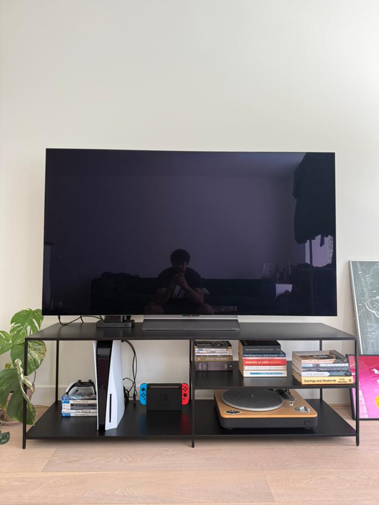 Steel TV Cabinet, Huis en Inrichting, Kasten | Televisiemeubels, Ophalen of Verzenden, Zo goed als nieuw, 25 tot 50 cm, Minder dan 100 cm