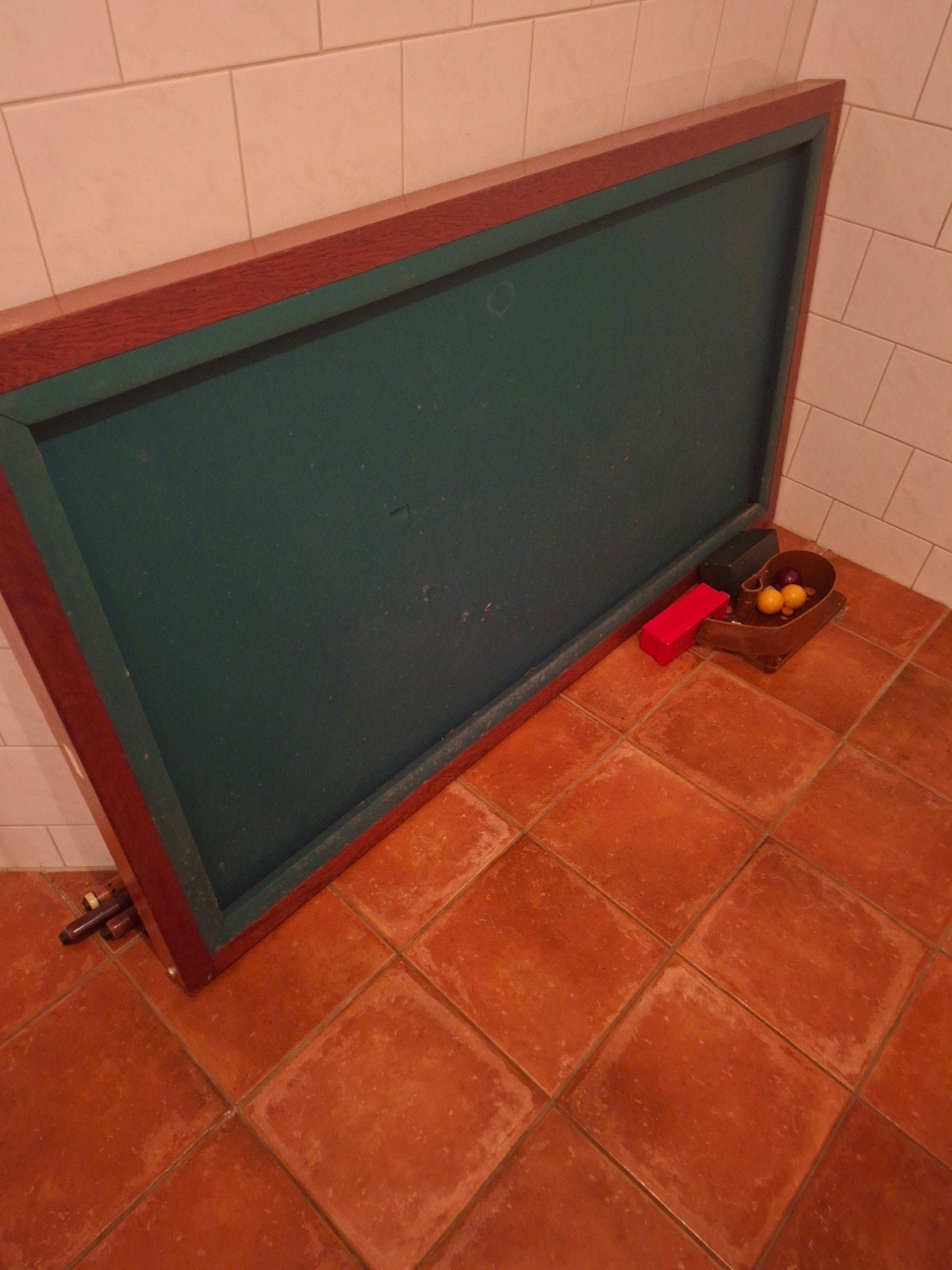 tafel biljart met toebehoren, Ophalen, Gebruikt, Biljarttafel