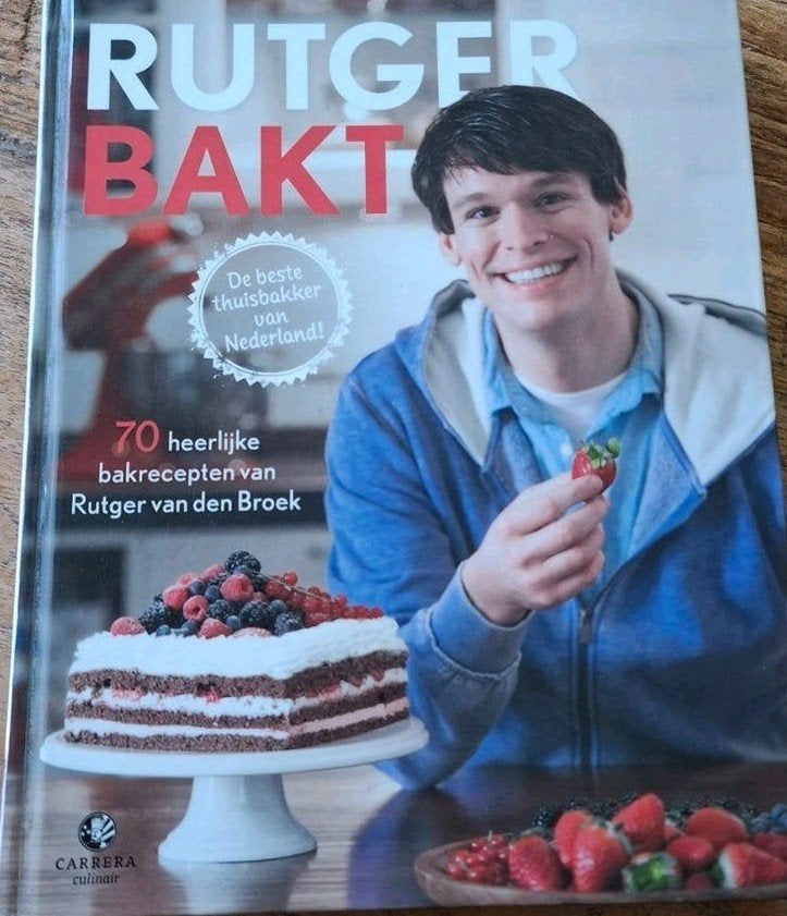 Rutger Bakt: 70 heerlijke bakrecepten van Rutger, Boeken, Taart, Gebak en Desserts, Rutger van den Broek, Ophalen of Verzenden