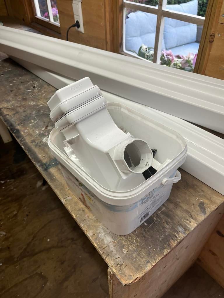 6 meter goot met toebehoren !, Ophalen, Gebruikt, Pvc, 6 meter of meer
