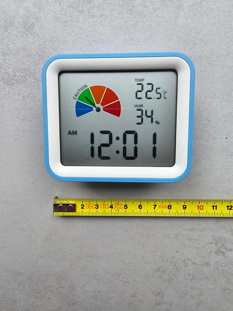 Avert Mondo Digitale Klok met Temperatuur en Vochtigheid, Ophalen of Verzenden, Zo goed als nieuw, Digitaal, Wekker of Tafelklok