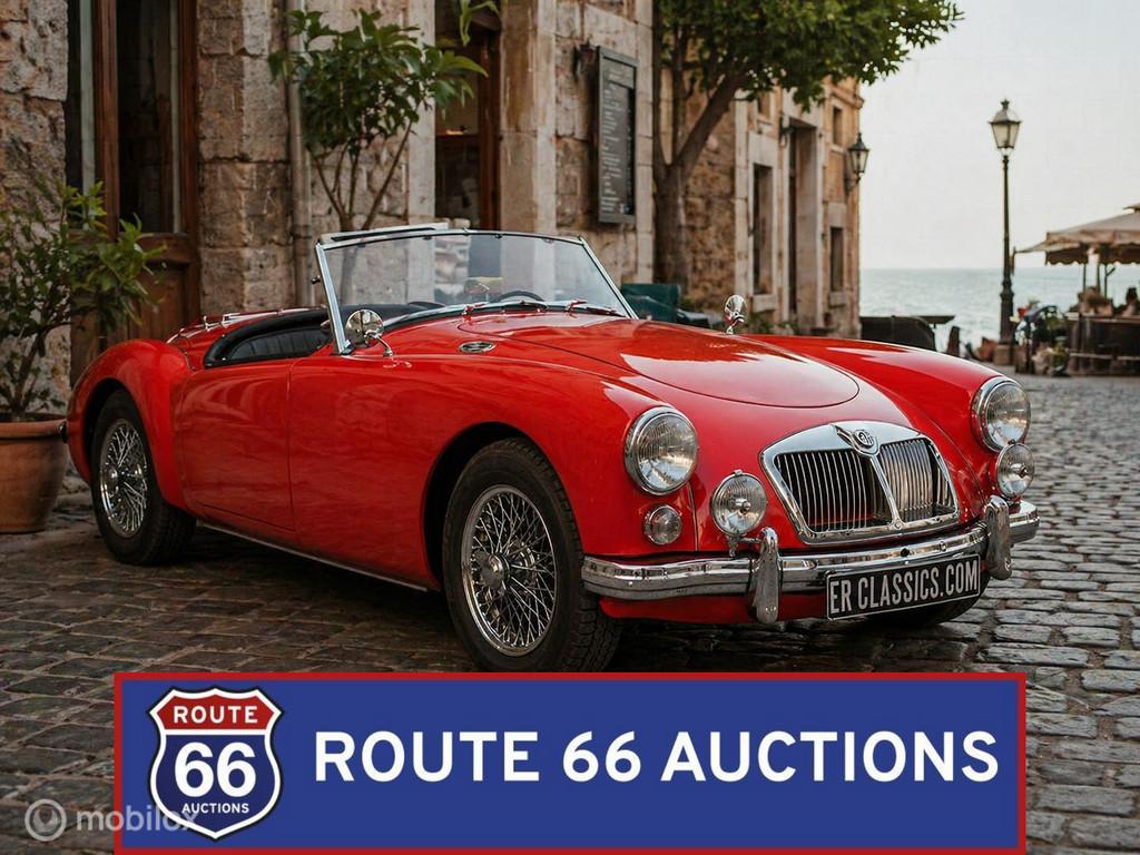 MG MGA MKII Cabriolet | 1962 | Route 66 Auctions, Auto's, Overige carrosserieën, Zwart, Bedrijf, Handgeschakeld