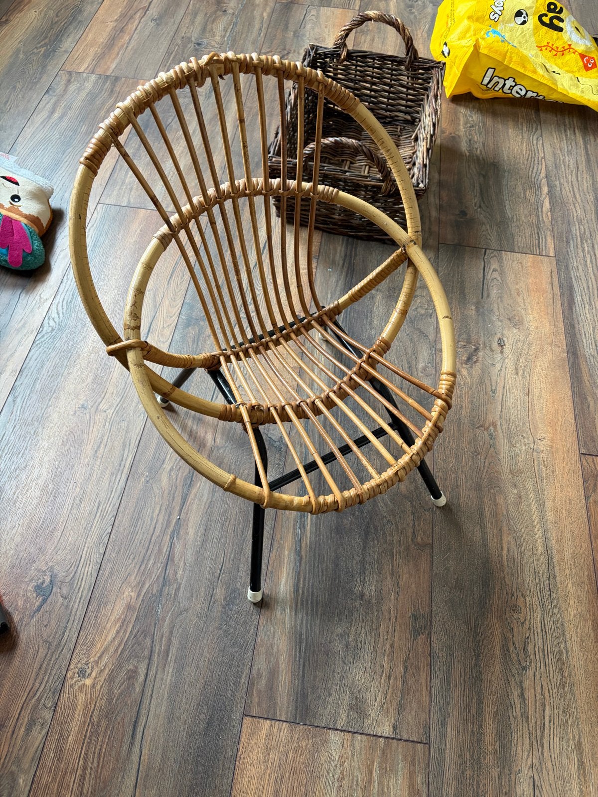 Vintage Kinder Rotan Stoel - Gebruikt, Ophalen of Verzenden, Gebruikt, Stoel