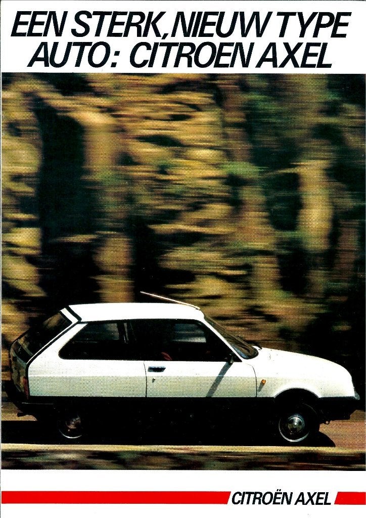 Folder Citroen Axel 1984, Ophalen of Verzenden, Gelezen, Citroën