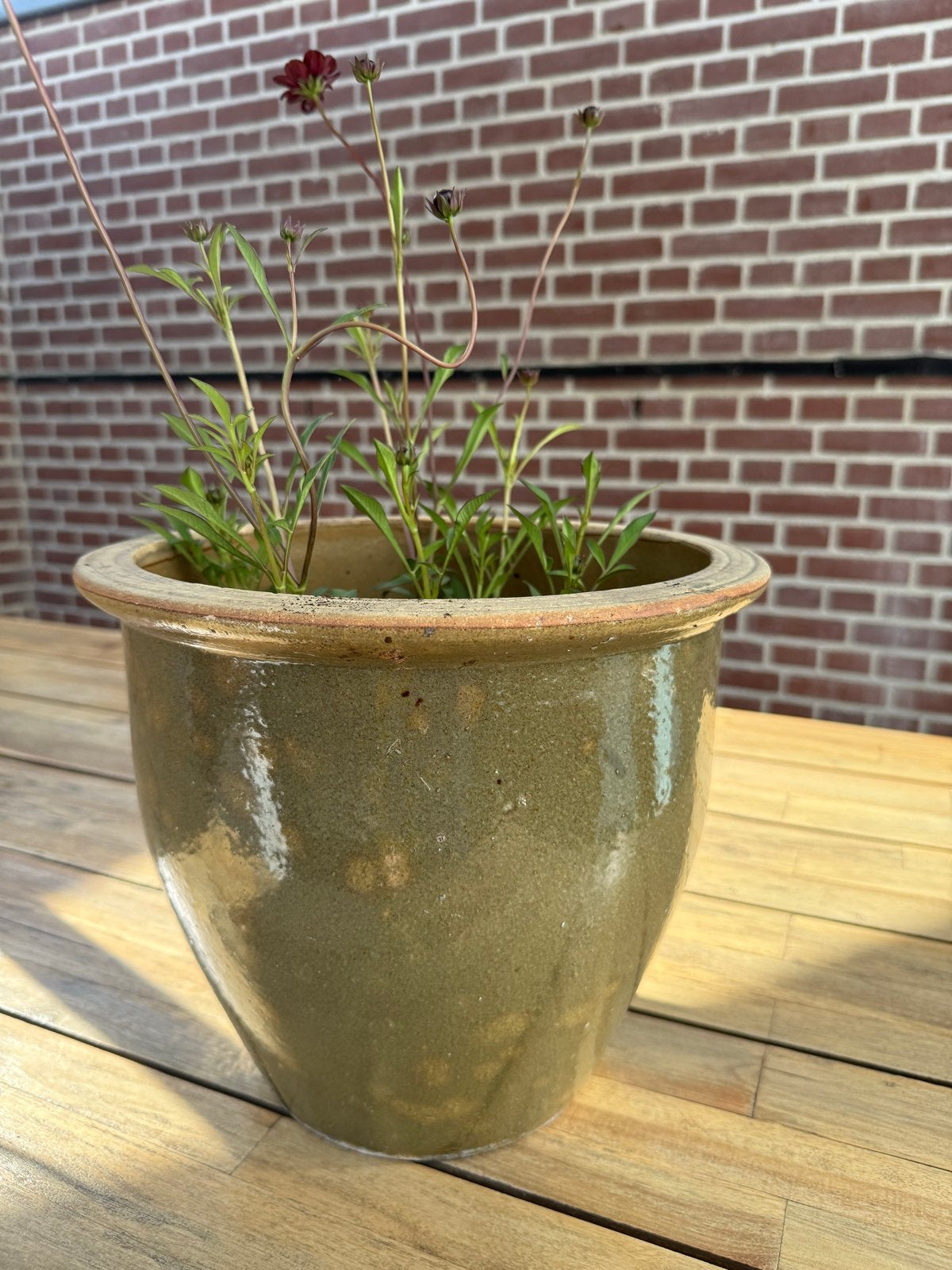 Grote bloempot, 28 cm hoog - Ideaal voor binnen en buiten, Gebruikt, Rond, Binnen, Minder dan 40 cm