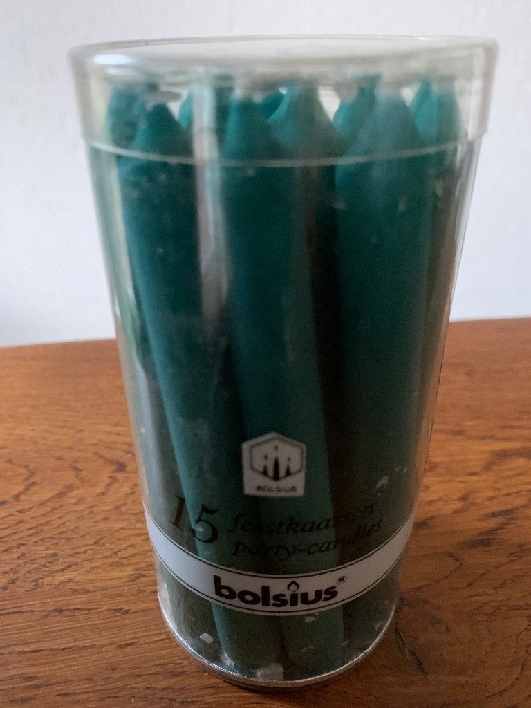 15 "Bolsius" Kaarsjes in Koker Nieuw in de Verpakking, Ophalen of Verzenden, Nieuw, Kaars