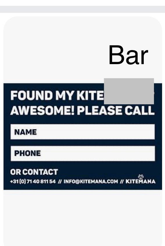 Kitebar vergeten Lelystad?, Watersport en Boten, Geen board, Ophalen, Gebruikt, Bar