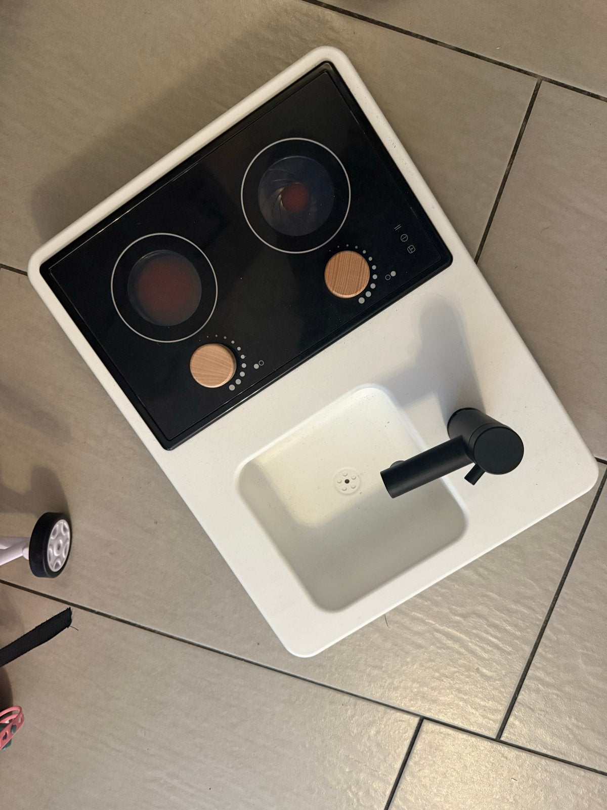IKEA Speelgoed Kookplaatje met Spoelbak voor Kinderen, Ophalen, Gebruikt, Kunststof, Speelkeuken-accessoire