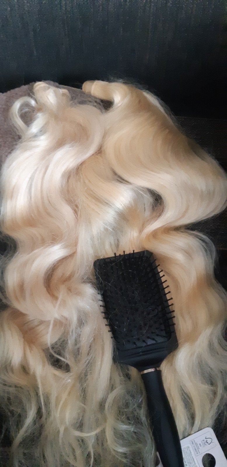 Weft human haar extensions borstel extend youre hair, a 100, Verzenden, Gebruikt, Pruik of Haarverlenging