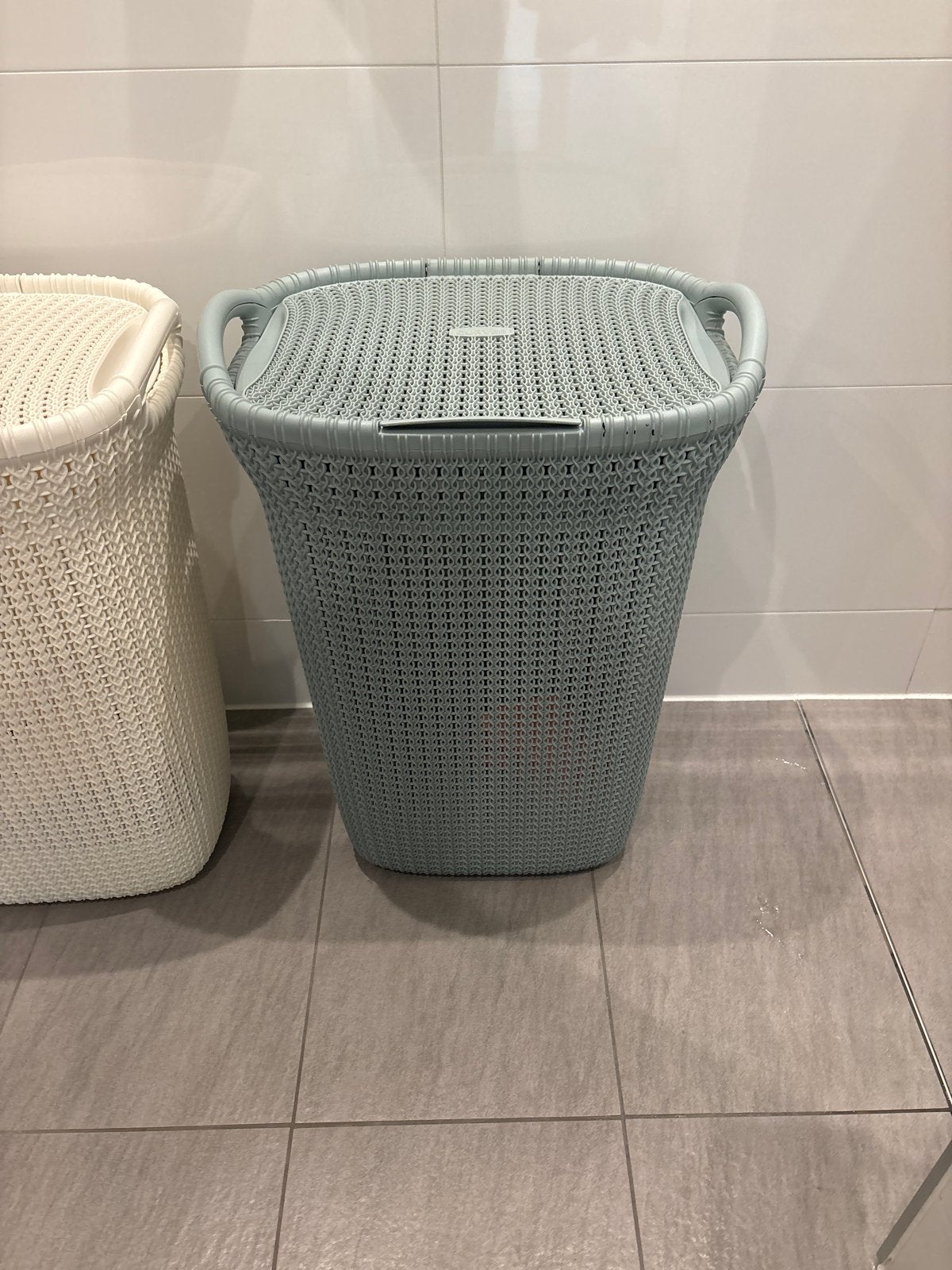 Stijlvolle curver wasmand, Ophalen, Groen, Kunststof, Zo goed als nieuw
