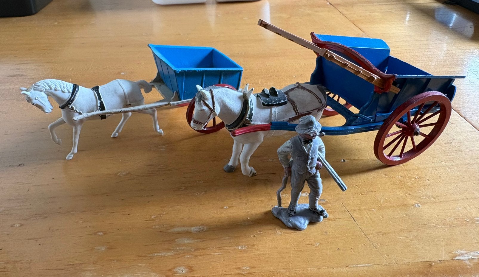 Britains paard en wagen, jaren 70., Ophalen of Verzenden, Gebruikt, Beeldje of Figuurtje