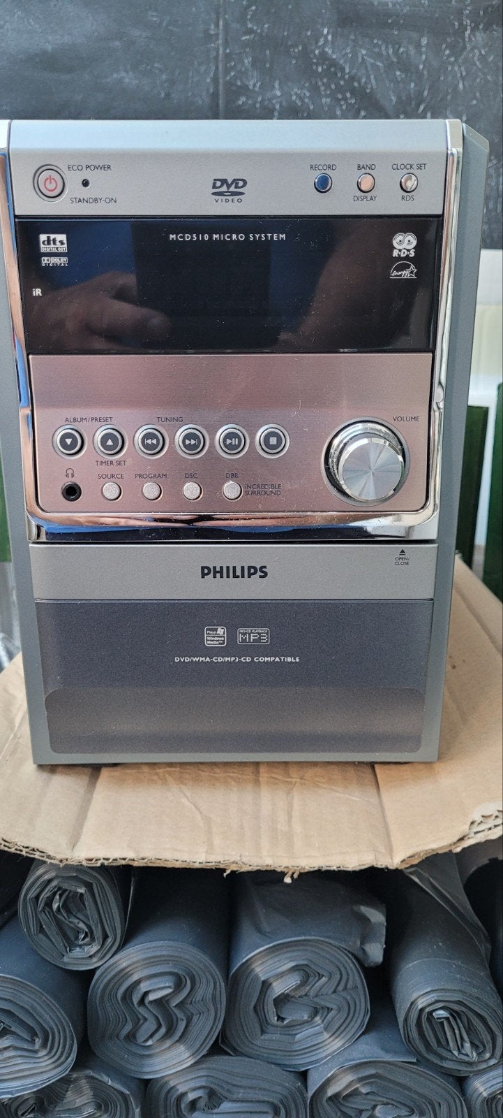 Philips Microset met CD-speler, radio en speakers, Ophalen, Philips, Gebruikt, Tuner of Radio