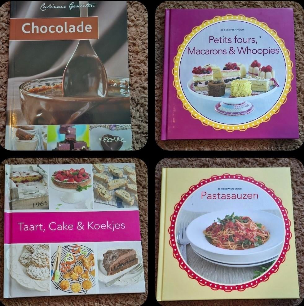 4 mooie kookboeken te koop in zeer goede staat ., Boeken, Ophalen of Verzenden, Zo goed als nieuw, Taart, Gebak en Desserts