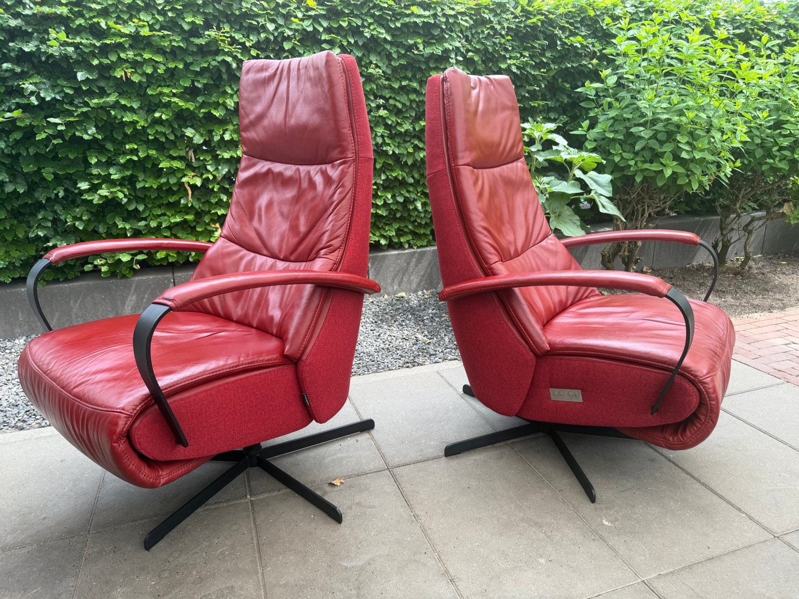 Prominent set relax fauteuils gratis bezorging relaxstoel, Ophalen of Verzenden, Zo goed als nieuw, Leer, 100 tweedehands en nieuw Top merken  in alle kleuren