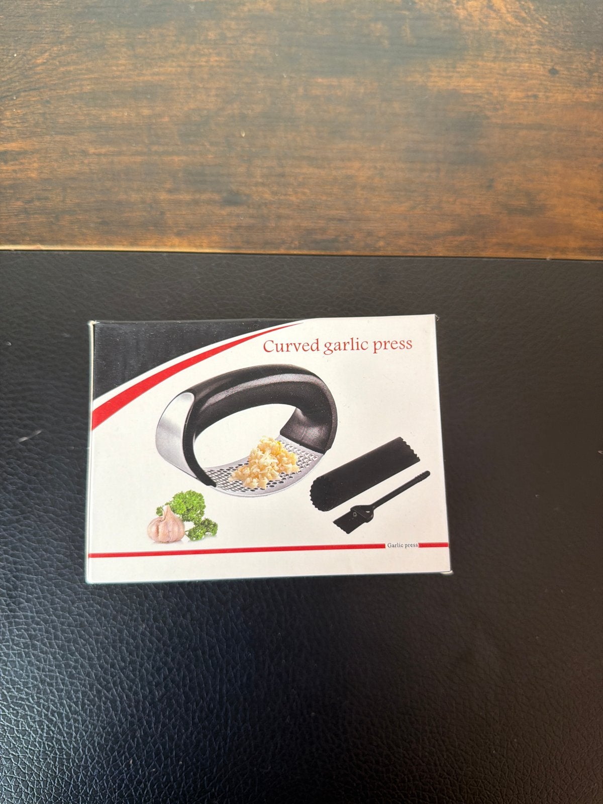 Gebogen knoflookpers - Nieuw in doos, Overige typen, Nieuw, Ophalen of Verzenden, Zwart