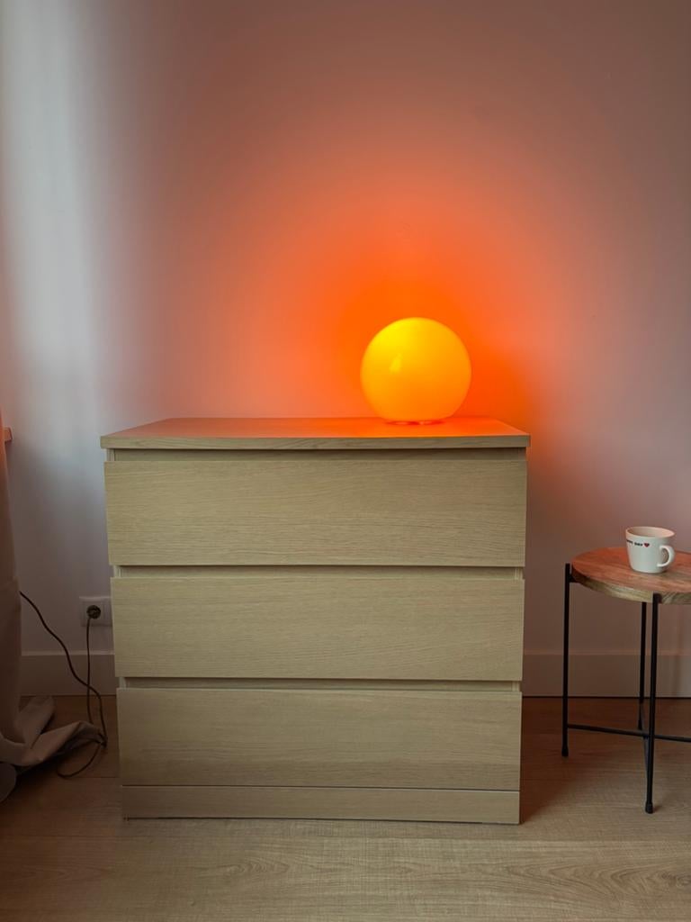 Ikea Malm ladekast met 3 lades - licht eiken, Ophalen, Gebruikt, 50 tot 100 cm, 3 of 4 laden