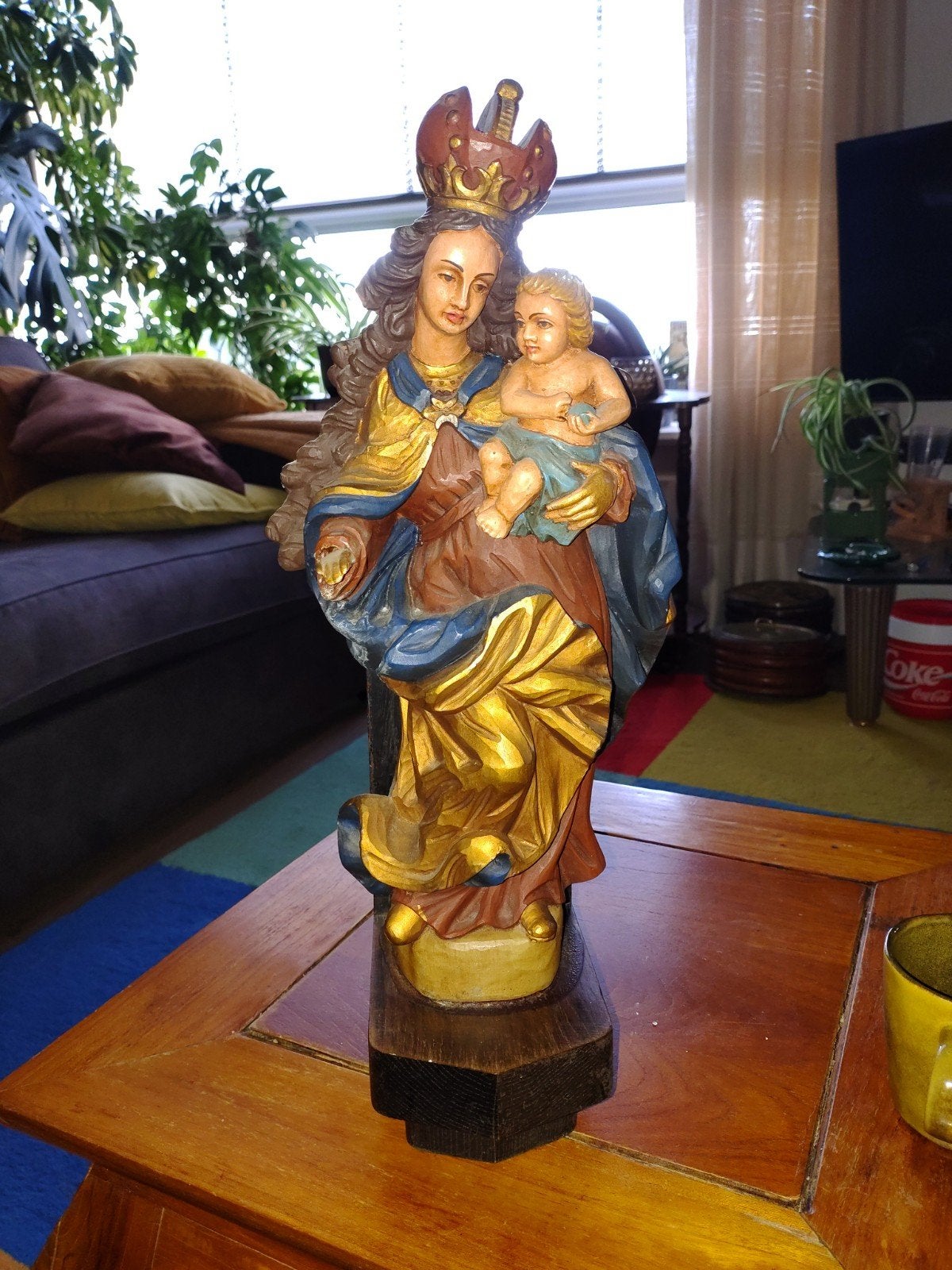 Houten Wandreliëf Madonna met Kind (Patrona Bavariae), Ophalen of Verzenden