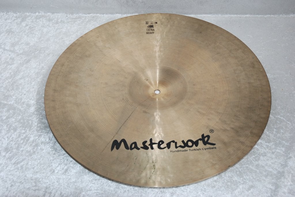 Masterwork Custom ride bekken extra heavy 3801gr 22 inch, Gebruikt, ., Drums of Percussie, Ophalen of Verzenden