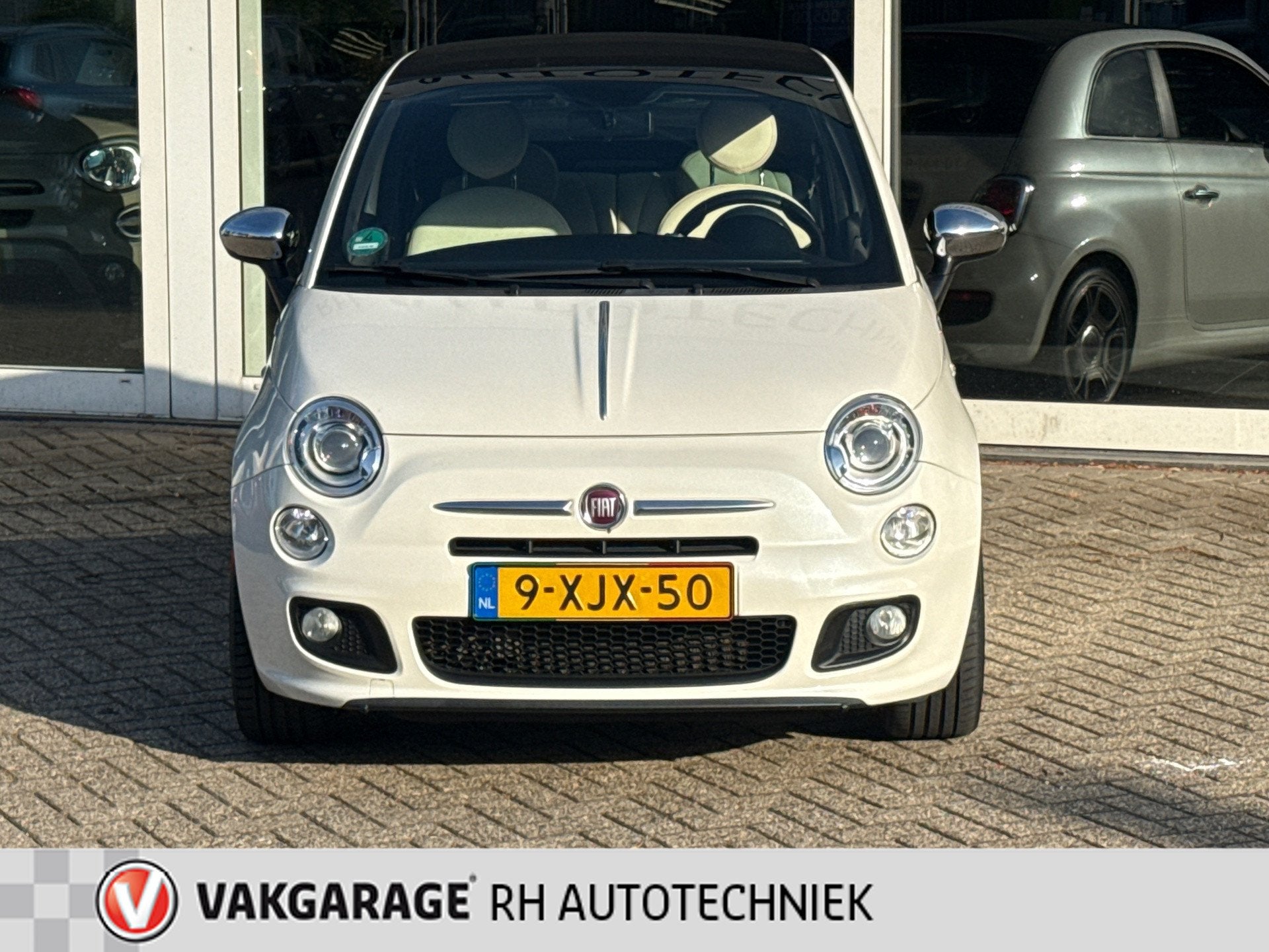 Fiat 500 C 0.9 TwinAir Turbo 500S Savali tuned Org Nl, NAP, Auto's, Fiat, Gebruikt, Cabriolet, Leder en Stof, Wit