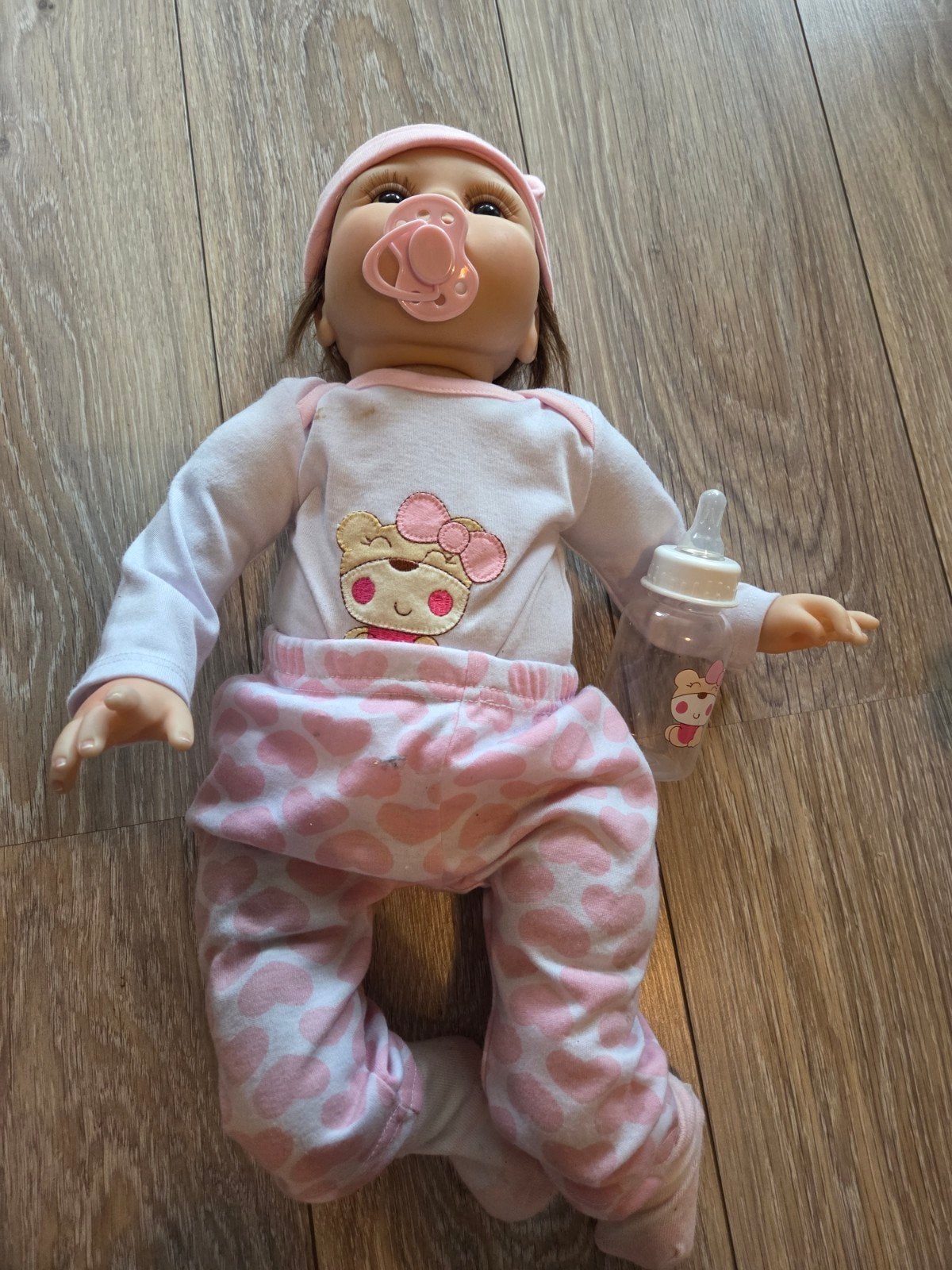 Reborn babypop met speen en flesje, Ophalen of Verzenden, Gebruikt, Babypop