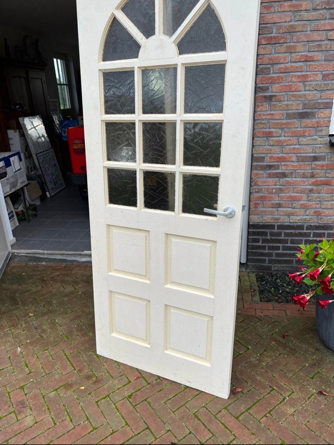 Klassieke binnendeur met Glas en Paneel, Ophalen, Gebruikt, Binnendeur, Glas