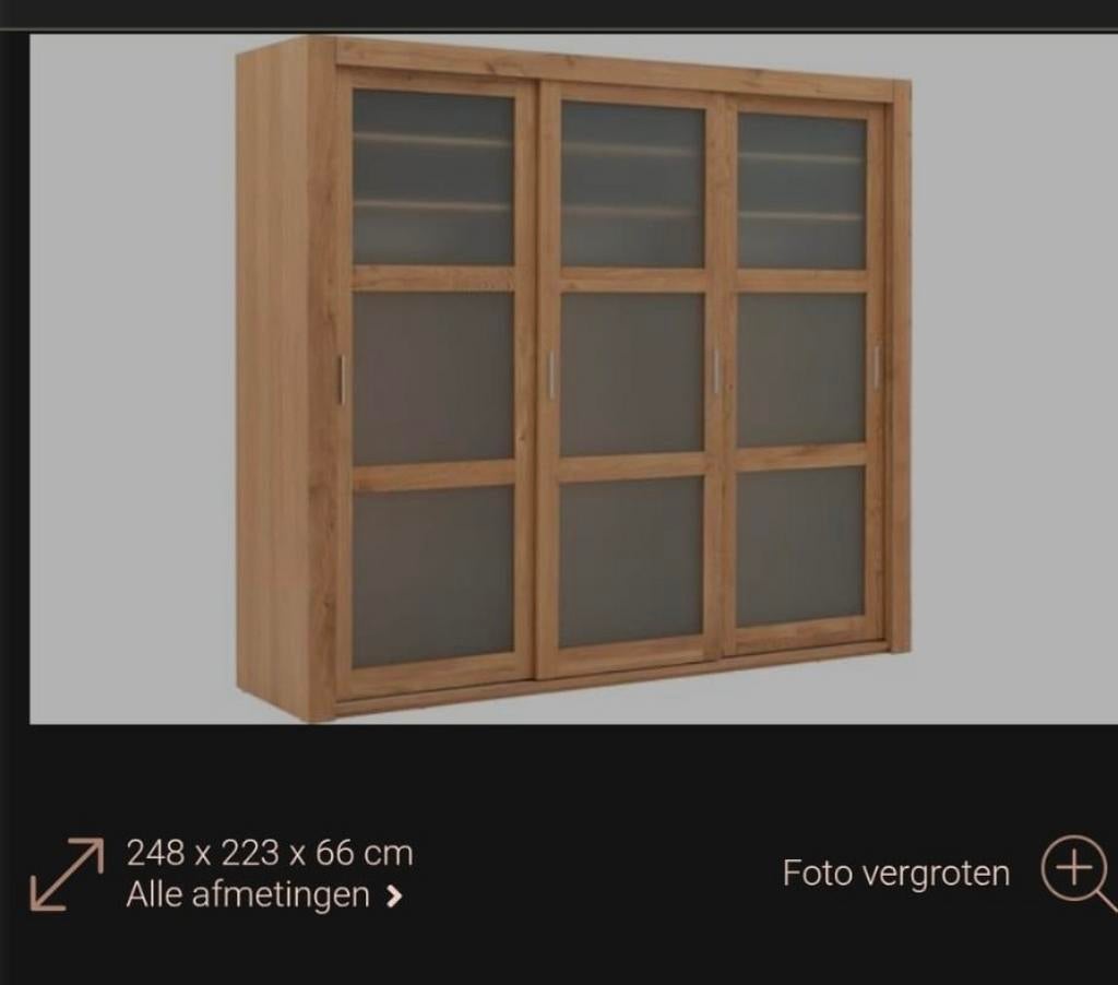 Fijne Goossens kledingkast met schuifdeuren en veel planken, Huis en Inrichting, Ophalen, Met deur(en), Gebruikt, 200 cm of meer