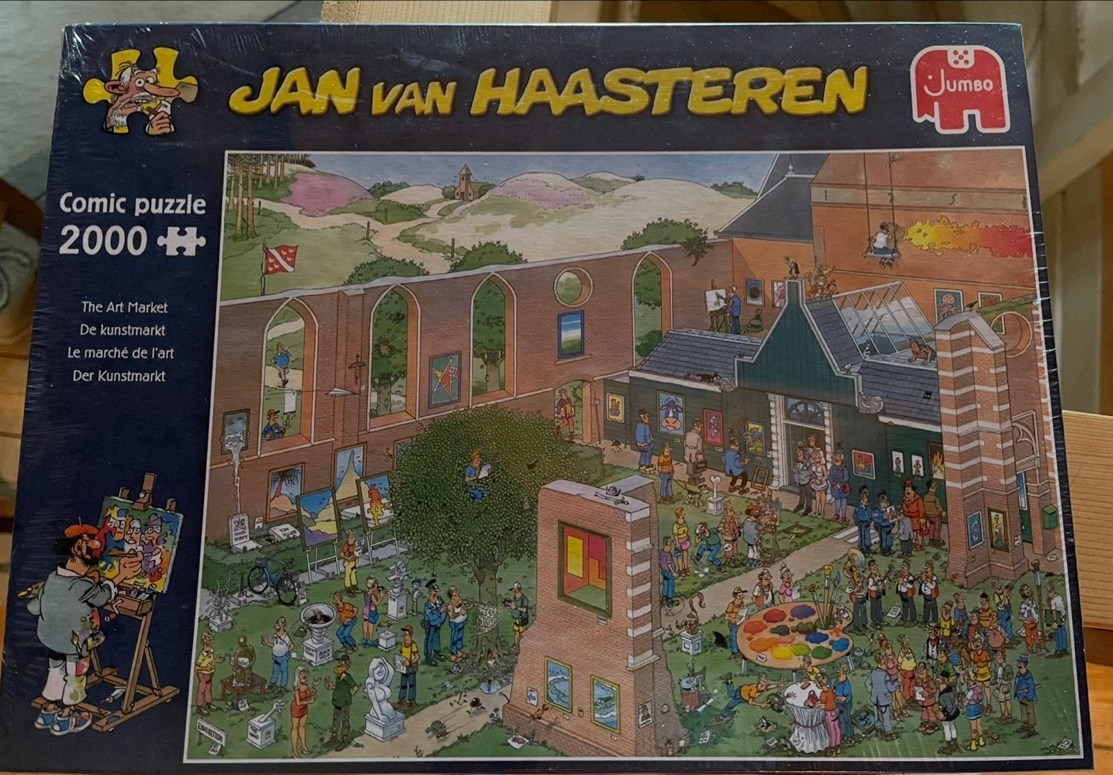 Jan van Haasteren Comic Puzzel - The Art Market 2000 stukjes, Ophalen of Verzenden, Meer dan 1500 stukjes, Nieuw, Legpuzzel
