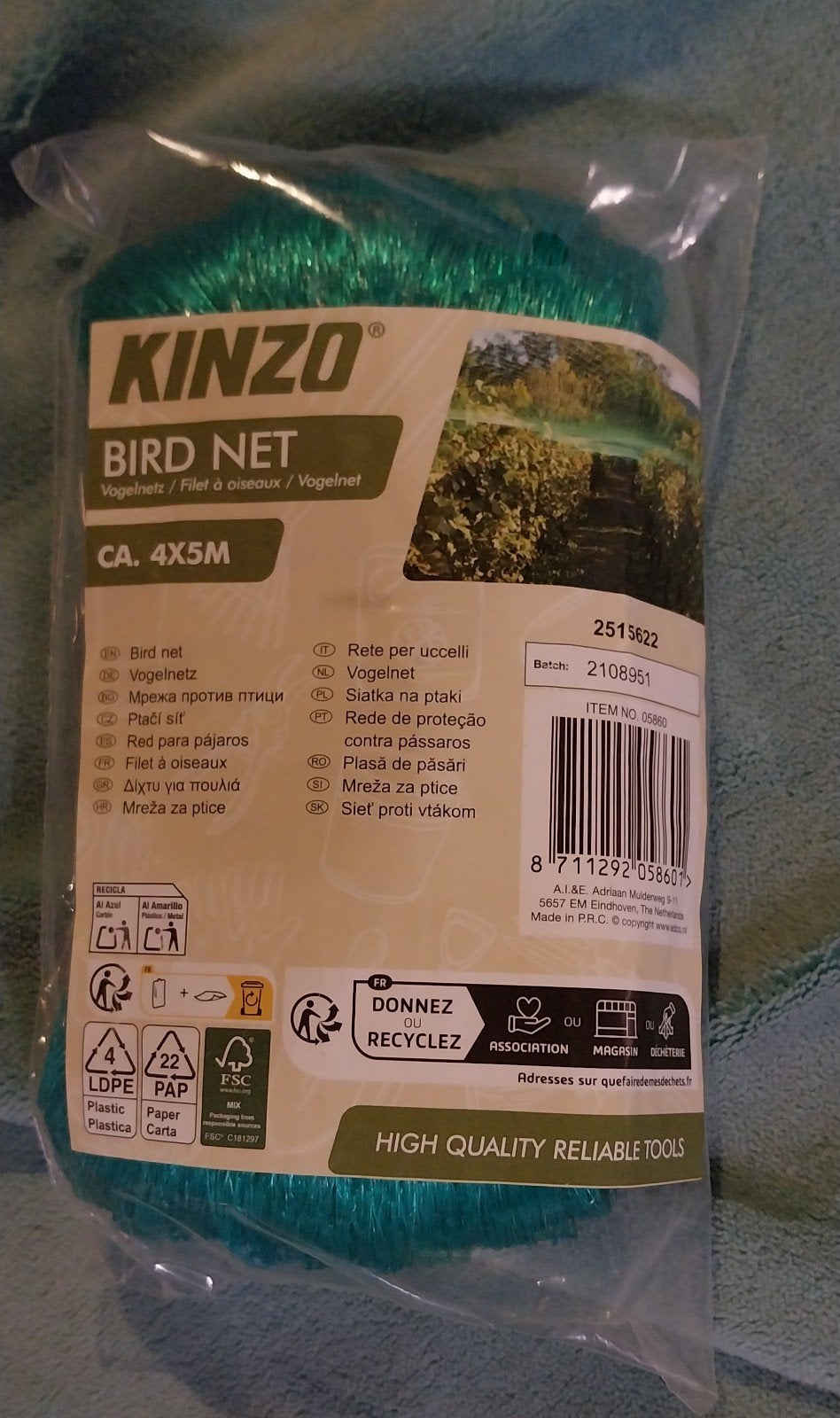 Nieuw Vogelnet 4x5m - Bescherm uw tuin!, Ophalen of Verzenden, Nieuw, Vijvernet