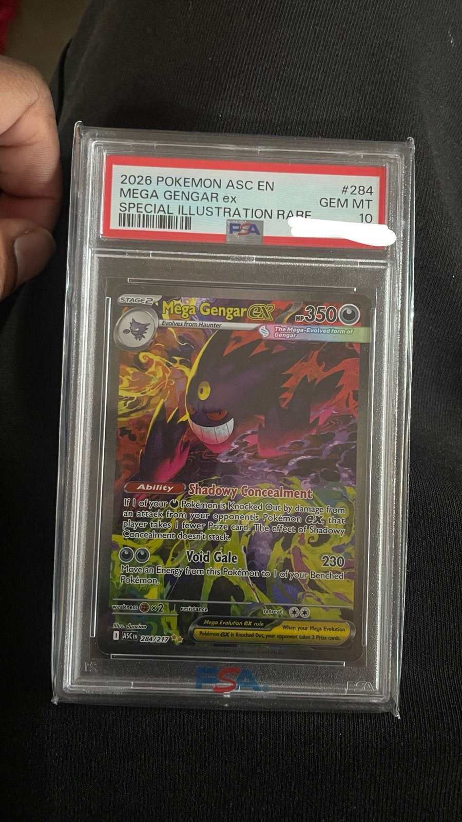 ASC PSA10 Mega gengar ex, Ophalen of Verzenden, Nieuw, Losse kaart, Foil