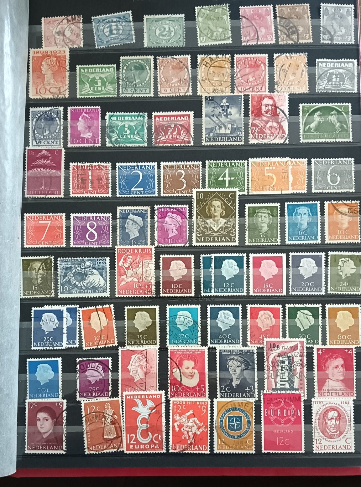 Postzegelverzameling gestempeld + ongestempeld jaren '70/'80, Ophalen