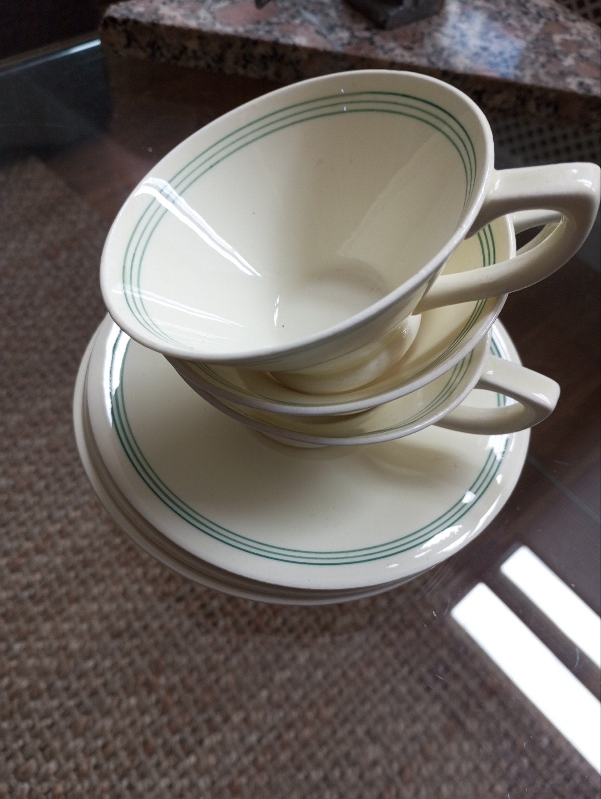 Art Deco kop en schotels, Ophalen of Verzenden