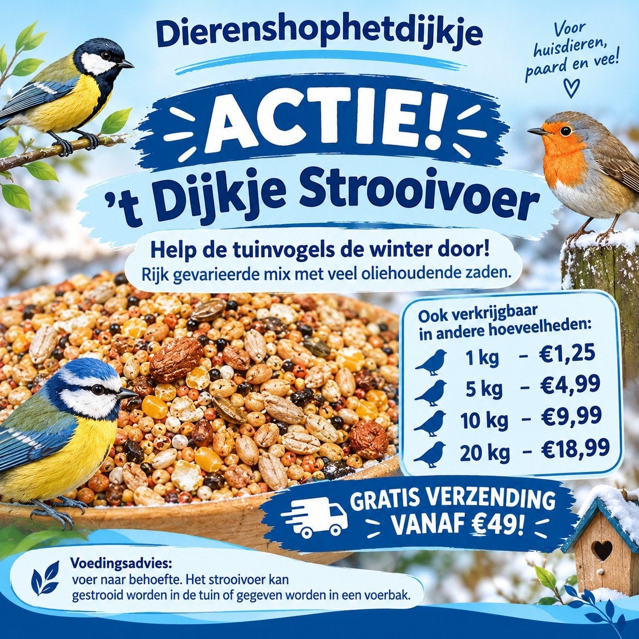 Strooivoer, Dieren en Toebehoren, Ophalen of Verzenden, Vogel