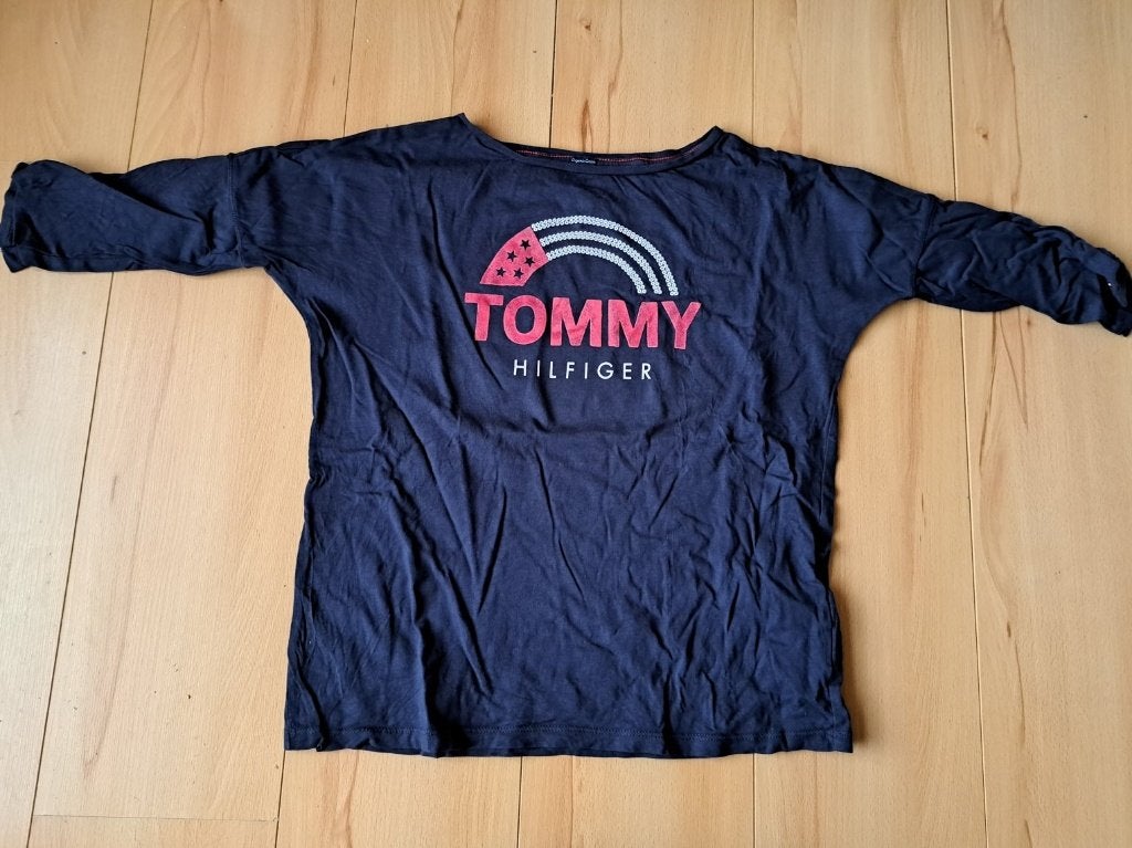 Tommy Hilfiger longsleeve (maat 164), Ophalen of Verzenden, Gebruikt, Jongen of Meisje, Shirt of Longsleeve