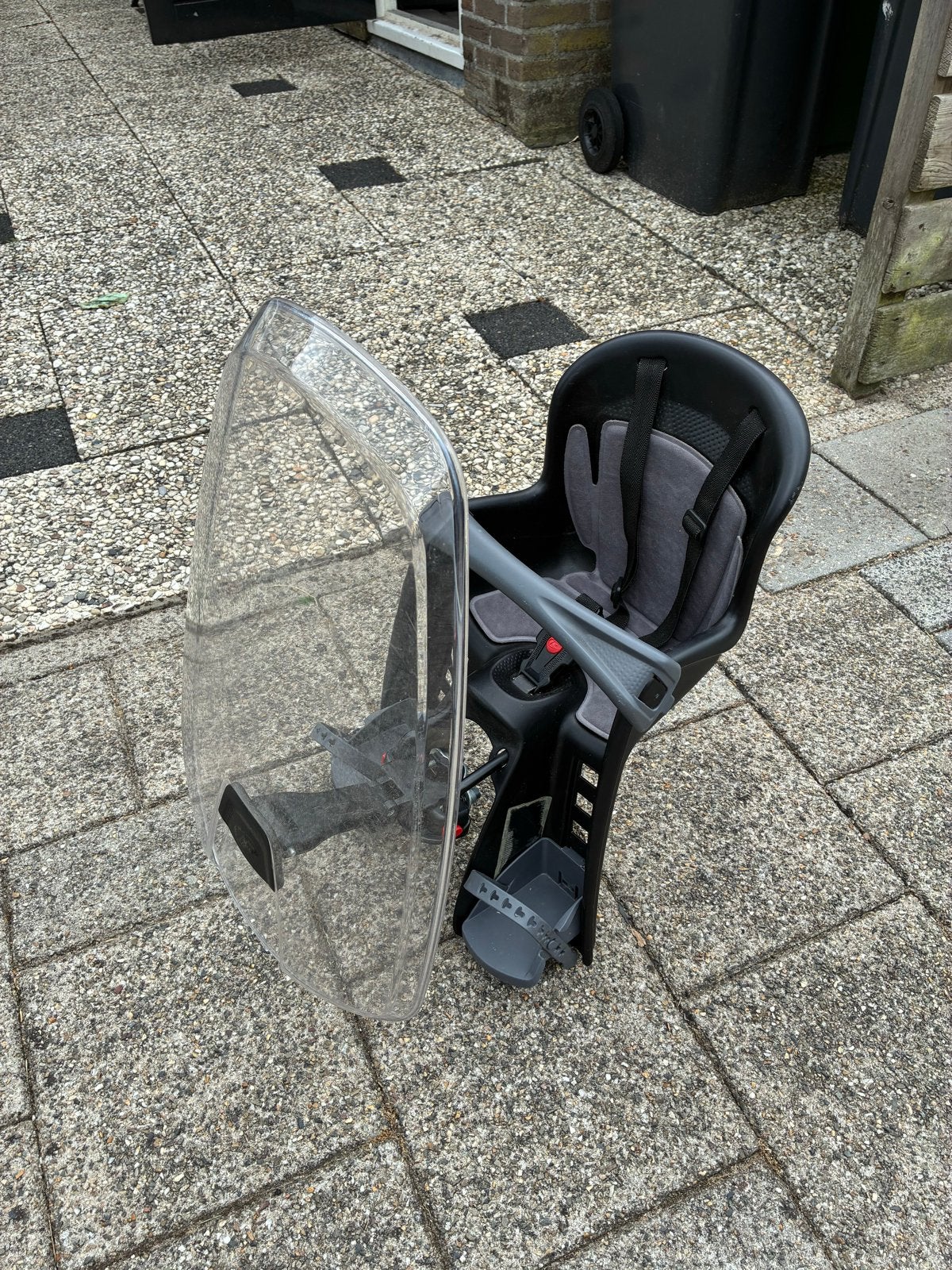 Polisport Bilby Jr. fietsstoeltje met windscherm, Ophalen, Voorzitje, 0 t/m 13 kg, Gebruikt