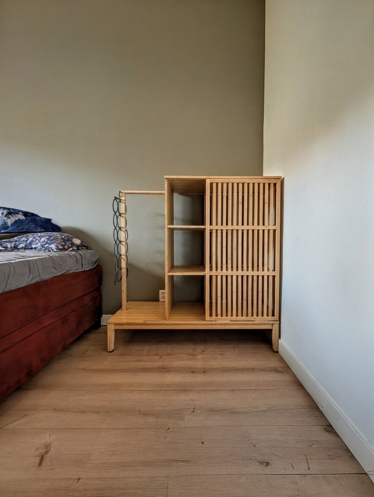 Prachtige IKEA NORDKISA Open Kledingkast (Bamboe) - Stijl, Ophalen, Zo goed als nieuw