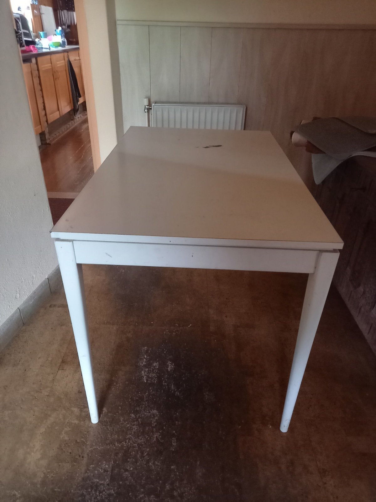 Witte tafel, Ophalen, Overige materialen, Gebruikt, 100 tot 150 cm