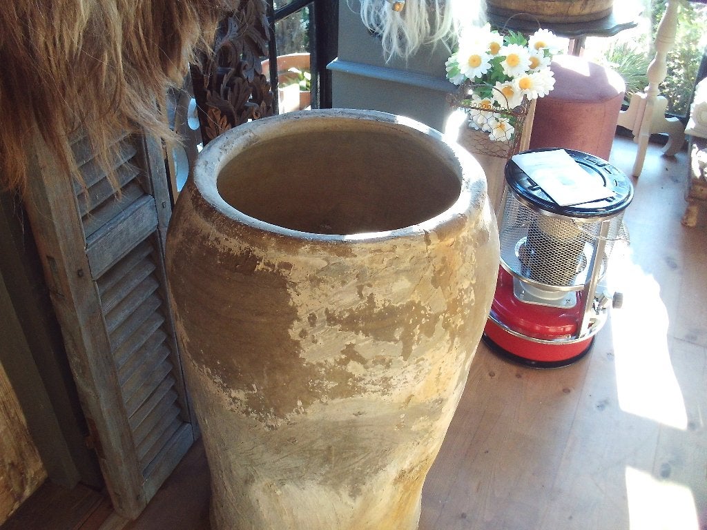 Grote Oude Stenen Kruik XL - 77 cm hoog, 37 cm breed, Steen, Gebruikt, 70 cm of meer, Ophalen
