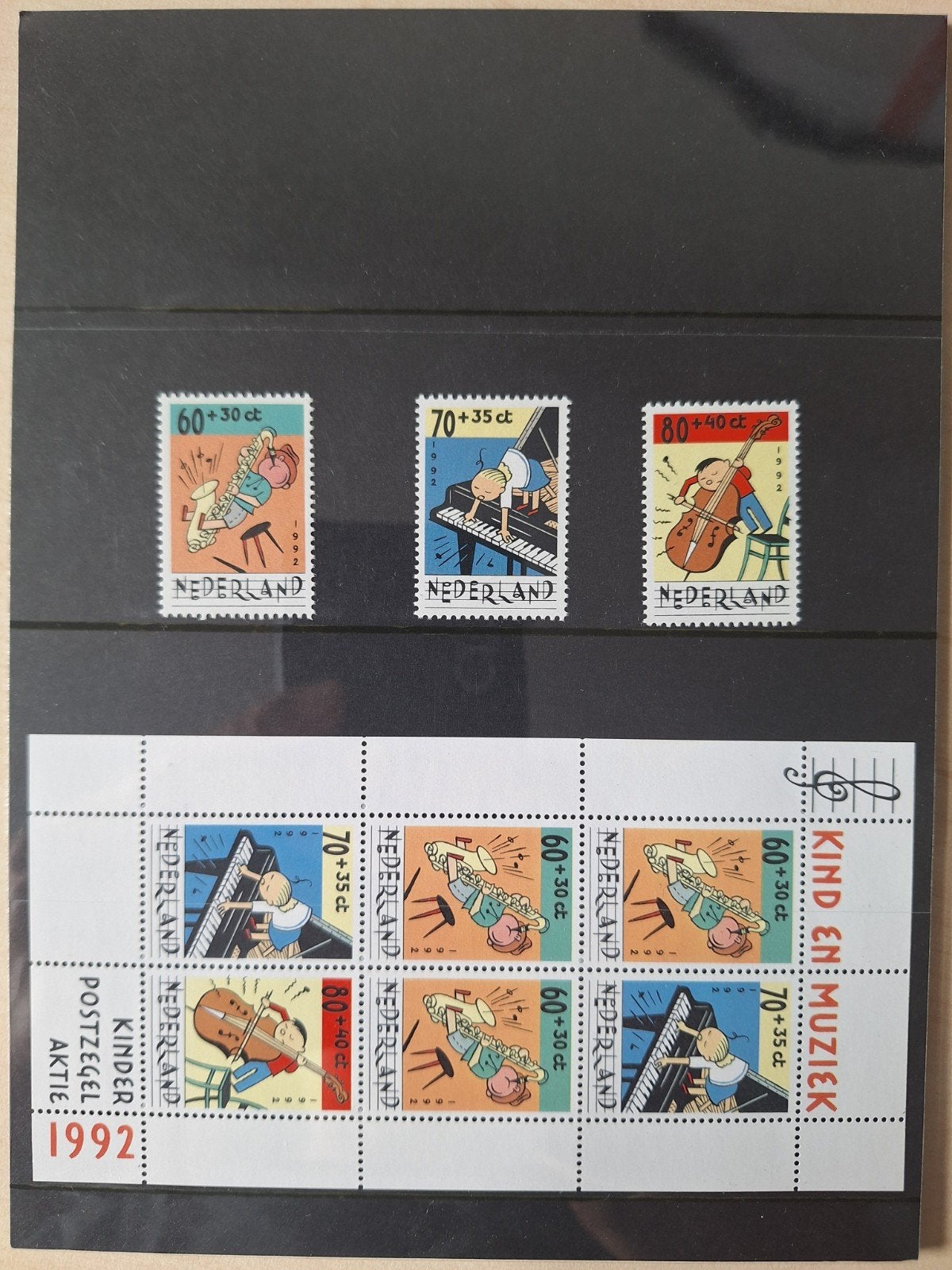 Kinderpostzegels - kind & muziek - 1991, Postzegels en Munten, Postzegels | Nederland, Ophalen of Verzenden, Na 1940