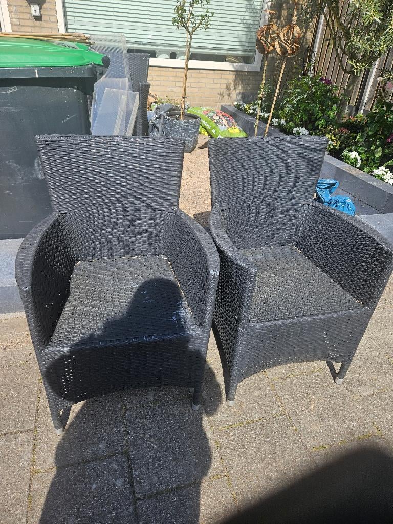 Rotan stoelen, Tuin en Terras, Tuinstoelen, Ophalen, Gebruikt, Rotan