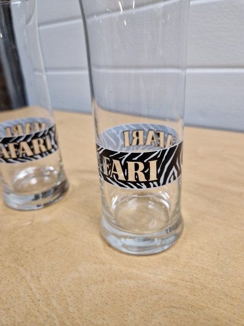 safari glazen twee stuks, Ophalen of Verzenden, 'T Olde Gre-j, Info@toldegrej.nl, Endepoelstraat 20f Didam