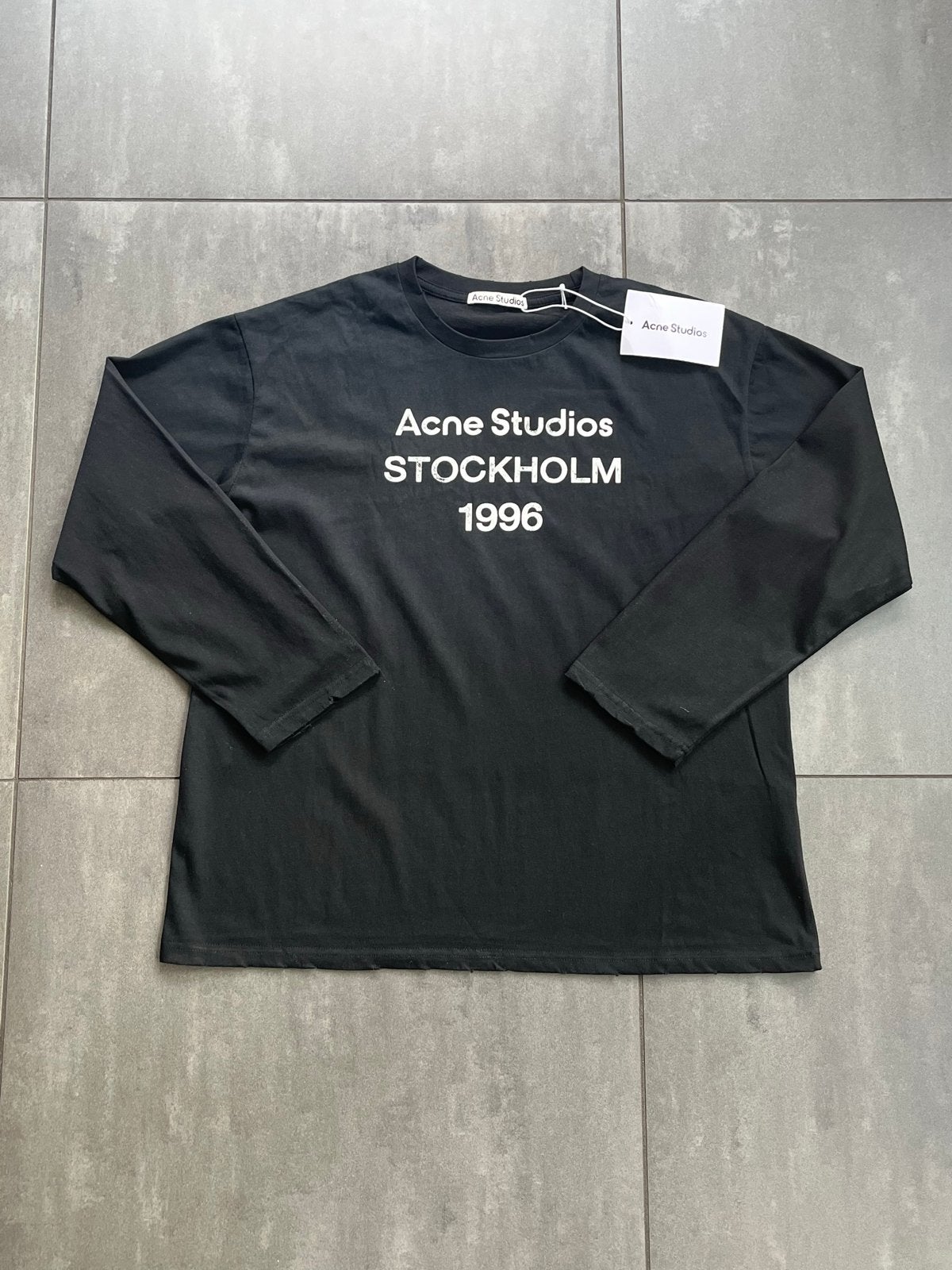 Acne Studios Stockholm 1996 T-shirt Lange Mouw Zwart, Kleding | Dames, Maat 38/40 (M), Zwart, Nieuw, Ophalen of Verzenden