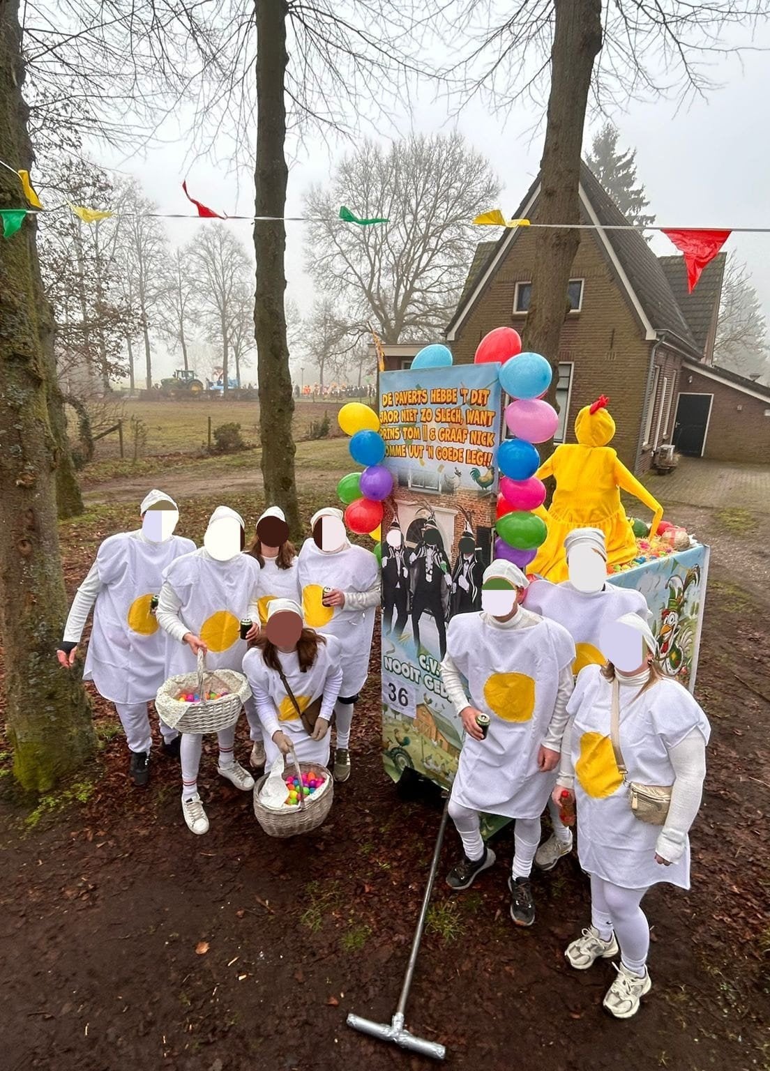 Carnavalskleding: Kippenpak en 14 Gebakken Eieren met Muts, Ophalen, Gedragen, Carnaval, Kleding