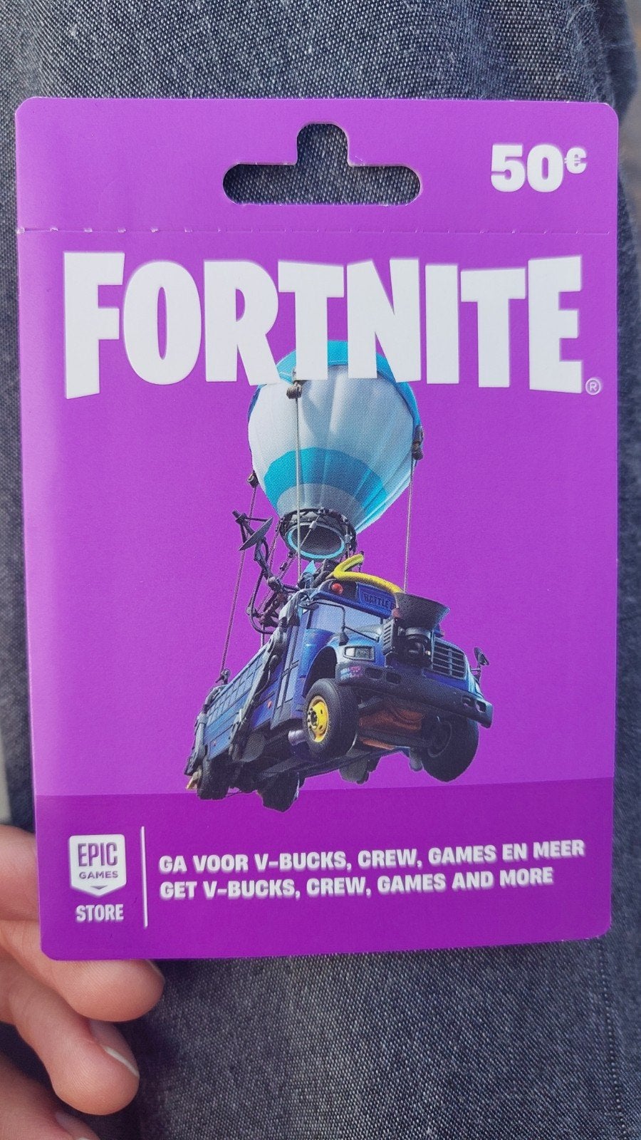 Fortnite Cadeaukaart ter waarde van €50,00, Eén persoon, Cadeaubon, Overige typen
