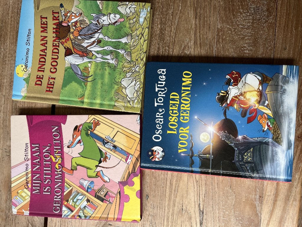 Geronimo Stilton Boeken - 3 Stuks, Boeken, Gelezen, Fictie algemeen, Geronimo Stilton, Ophalen of Verzenden