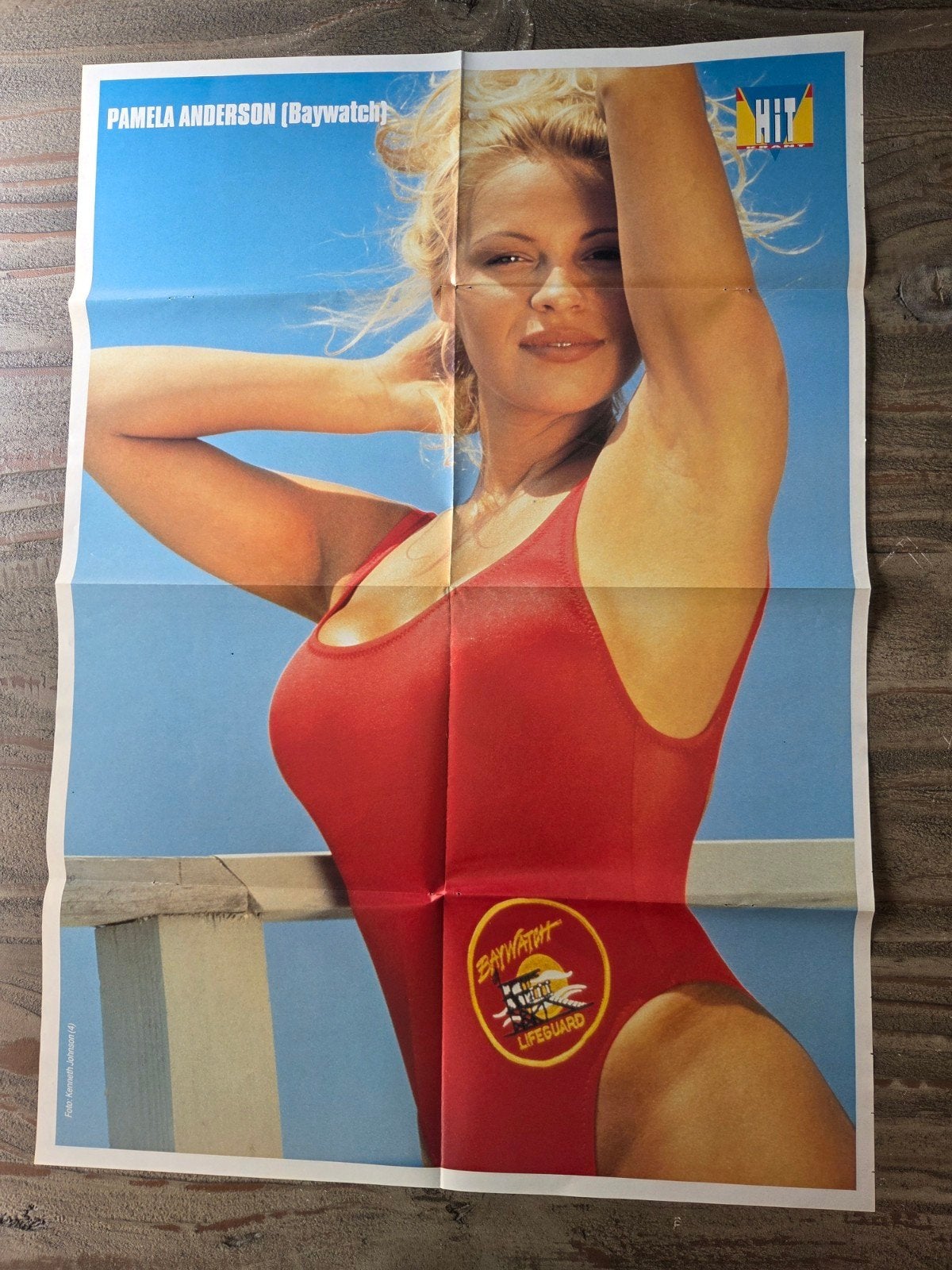 Pamela Anderson Baywatch Poster, Rechthoekig Liggend, Ophalen of Verzenden, Zo goed als nieuw, A1 t/m A3