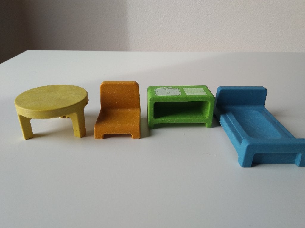 Hape meubelset poppenhuis, Ophalen of Verzenden, Zo goed als nieuw, Poppenhuis