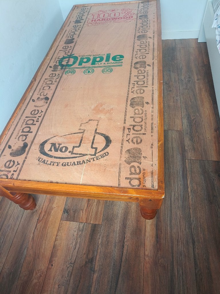 Bed, Huis en Inrichting, Slaapkamer | Bedden, Zo goed als nieuw, Eenpersoons, 70 cm of minder, 190 cm of minder, Hout, Bruin, Ophalen of Verzenden