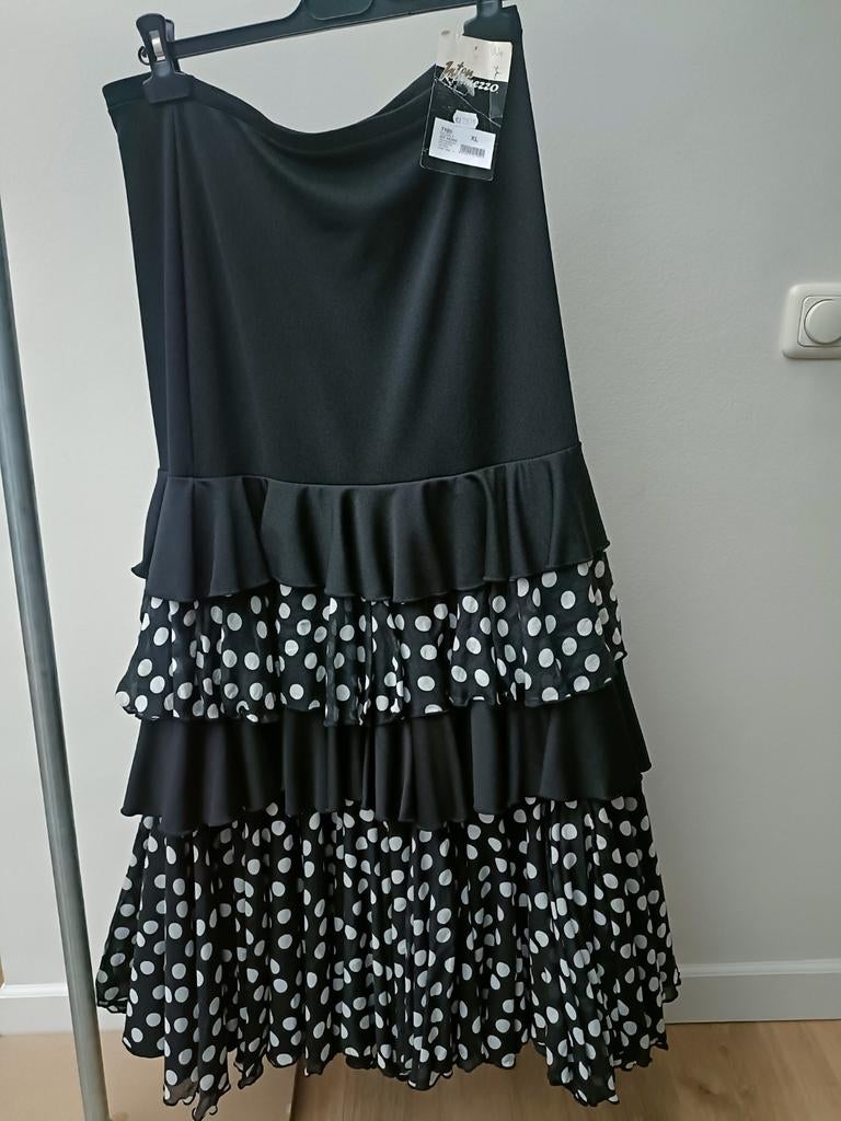 Intermezzo 7100 dansrok rok flamenco zwart wit nieuw xl 42, Ophalen of Verzenden, Nieuw