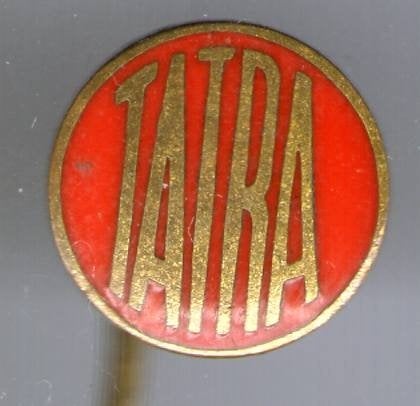 TATRA rood email op koper auto speldje ( D_081), Verzamelen, Ophalen of Verzenden, Zo goed als nieuw, Transport, Speldje of Pin